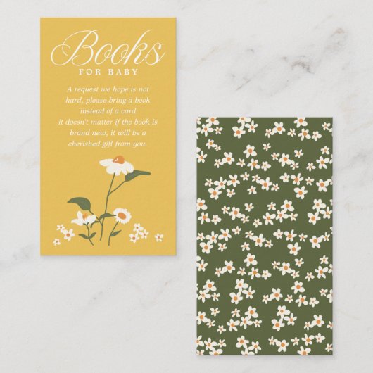 自然モダンをテーマにしたワイルドフラワーベビー開花 エンクロージャーカード (正面/裏面)