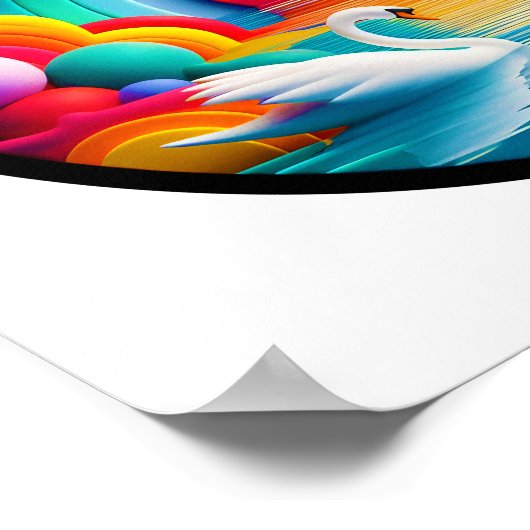 自然モダンをテーマにした抽象芸術ポスター ポスター (角)