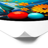 自然モダンをテーマにした抽象芸術ポスター ポスター (角)