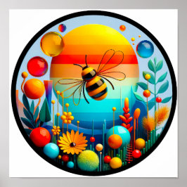 自然モダンをテーマにした抽象芸術ポスター ポスター