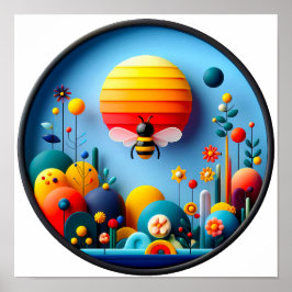 自然モダンをテーマにした抽象芸術ポスター ポスター