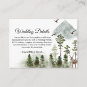 自然モダングリーン林 |水彩ツリー エンクロージャーカード (正面)