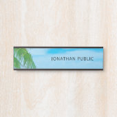 自然モダンテンプレートブルースカイパ葉ーム サインプレート (正面)