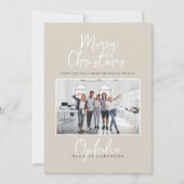 自然モダンミニマルスクリプトボホQRcode シーズンカード (正面)