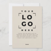 自然モダンミニマルスクリプトボホQRcode シーズンカード (裏面)