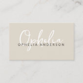 自然モダンミニマルスクリプトボホQRcode 名刺 (正面)