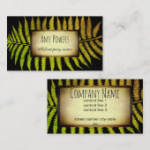 自然モダンリーフカスタム名刺テンプレート 名刺 (正面/裏面)