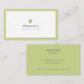 自然モダン店のミニマリスト食品を保存 名刺 (正面/裏面)