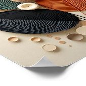 自然モダン抽象芸術紅葉 ポスター (角)