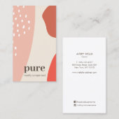 自然モダン絵を描抽象芸術 名刺 (正面/裏面)