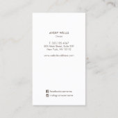 自然モダン絵を描抽象芸術 名刺 (裏面)