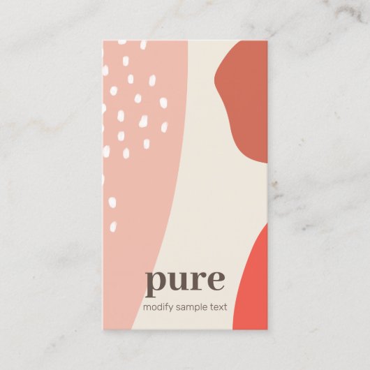 自然モダン絵を描抽象芸術 名刺 (正面)