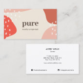 自然モダン絵を描抽象芸術 名刺 (正面/裏面)