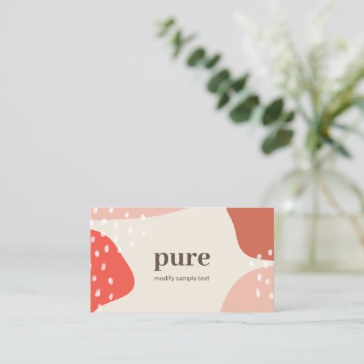 自然モダン絵を描抽象芸術 名刺 (スタンド正面)