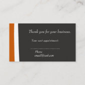 自然モダン赤い花はさみ美容師 予約カード (裏面)