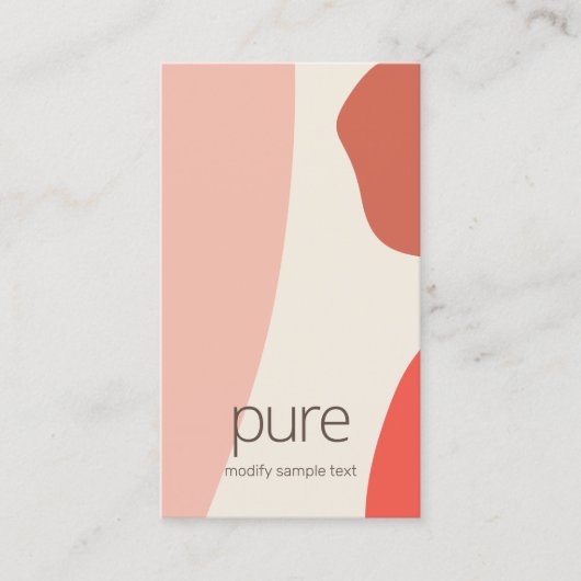 自然モダンTerracotta抽象芸術図形 名刺 (正面)