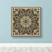 自然ラインアート抽象芸術オリジナルウォールデコ キャンバスプリント (インサイチュ (ウッドフロア))