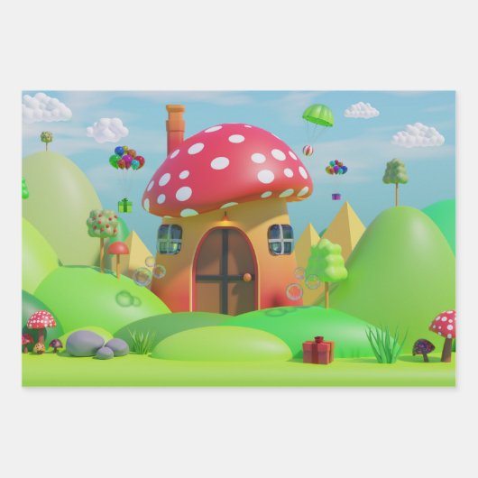 自然ラッインスパイアプ紙 ラッピングペーパーシート (正面)