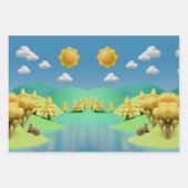 自然ラッインスパイアプ紙 ラッピングペーパーシート (正面2)