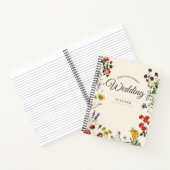 自然ラバーアンティークフローラブライダルプランナー ノートブック (内部)