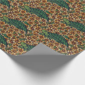 自然ラバーズタートルアートカメ ラッピングペーパー (角)