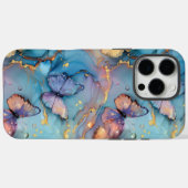 自然ラバーズボホマーブルバタフライiPhone Case-Mate iPhoneケース (裏面 (横))