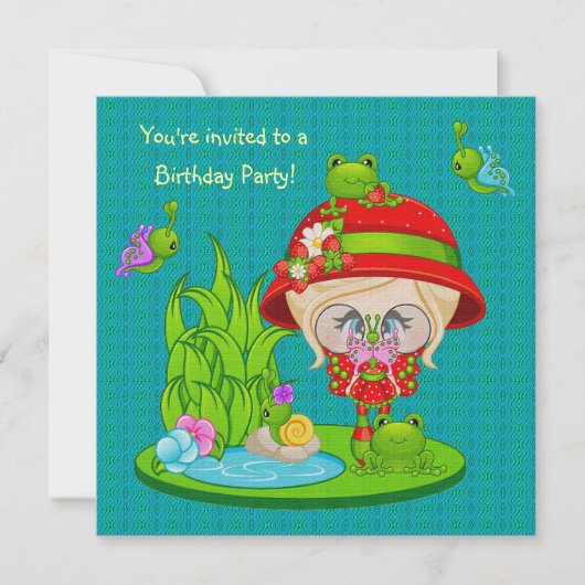 自然ラバーフロッグフェイリー 招待状 (正面)