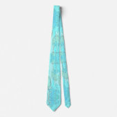 自然ラバーリーフデザインソフトブルーグリーン葉ズ ネクタイ (正面)