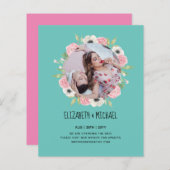 自然ラバ結婚ーズForal Greenery素朴 Boho (正面/裏面)