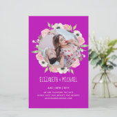 自然ラバ結婚ーズForal Greenery素朴 Boho (スタンド正面)