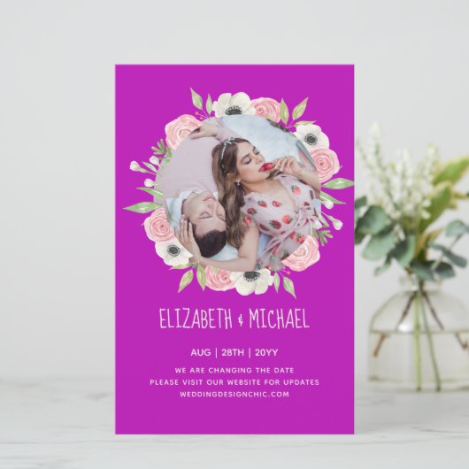 自然ラバ結婚ーズForal Greenery素朴 Boho (スタンド正面)