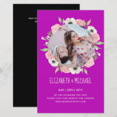 自然ラバ結婚ーズForal Greenery素朴 Boho (正面/裏面)