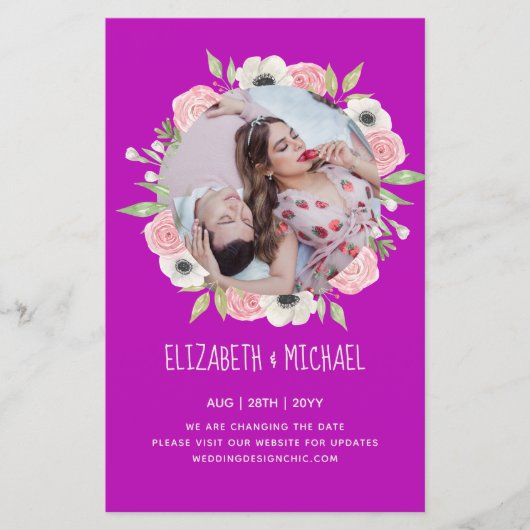 自然ラバ結婚ーズForal Greenery素朴 Boho (正面)