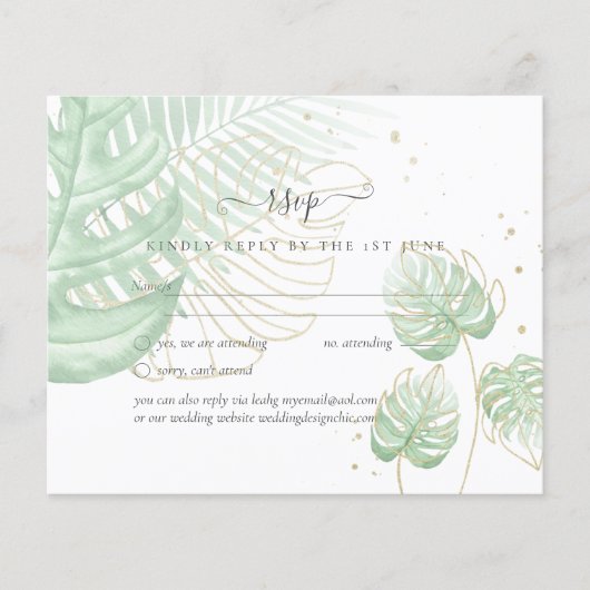 自然ラバ結婚ーズForal Greenery素朴 Boho (正面)