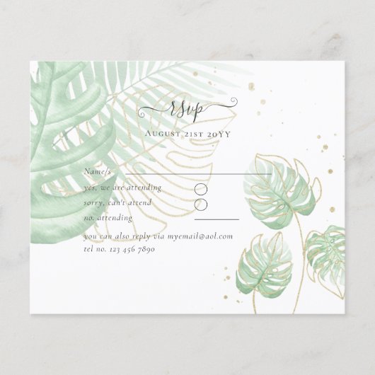 自然ラバ結婚ーズForal Greenery素朴 Boho (正面)