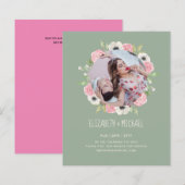 自然ラバ結婚ーズForal Greenery素朴 Boho (正面/裏面)