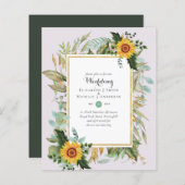 自然ラバ結婚ーズForal Greenery素朴 Boho (正面/裏面)