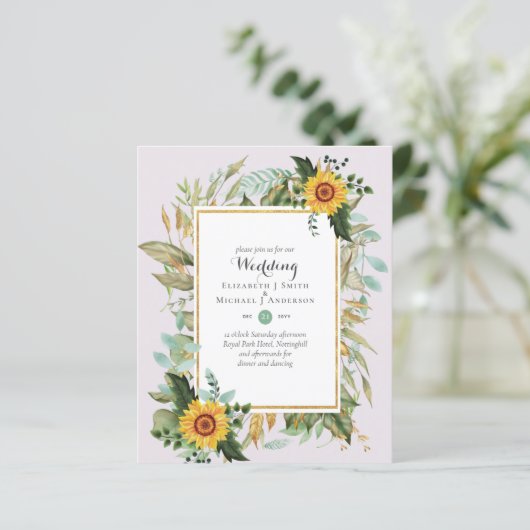 自然ラバ結婚ーズForal Greenery素朴 Boho (スタンド正面)