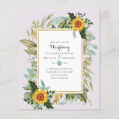 自然ラバ結婚ーズForal Greenery素朴 Boho (正面)