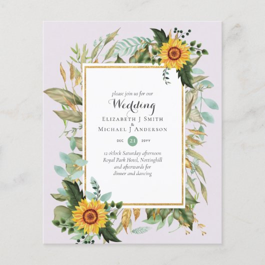 自然ラバ結婚ーズForal Greenery素朴 Boho (正面)