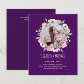 自然ラバ結婚ーズForal Greenery素朴 Boho (正面/裏面)