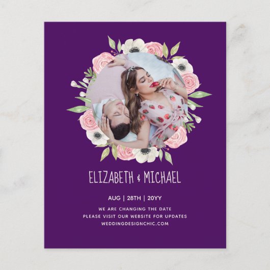 自然ラバ結婚ーズForal Greenery素朴 Boho (正面)