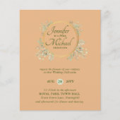 自然ラバ結婚ーズForal Greenery素朴 Boho (正面)