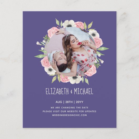 自然ラバ結婚ーズForal Greenery素朴 Boho (正面)