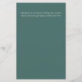 自然ラバ結婚ーズForal Greenery素朴 Boho (裏面)