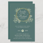 自然ラバ結婚ーズForal Greenery素朴 Boho (正面/裏面)