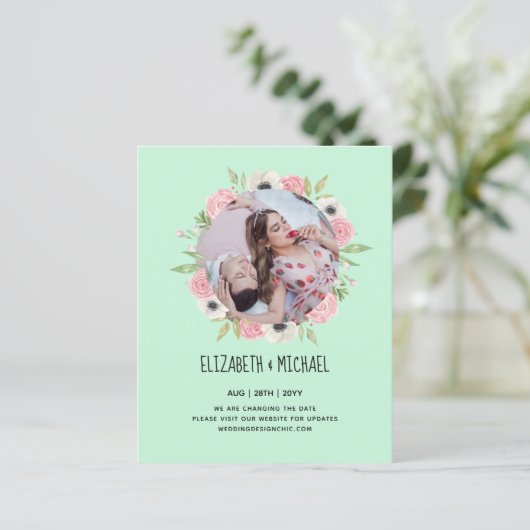 自然ラバ結婚ーズForal Greenery素朴 Boho (スタンド正面)