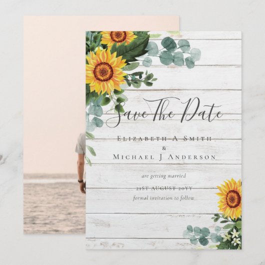 自然ラバ結婚ーズForal Greenery素朴 Boho (正面/裏面)