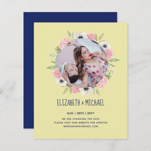 自然ラバ結婚ーズForal Greenery素朴 Boho (正面/裏面)