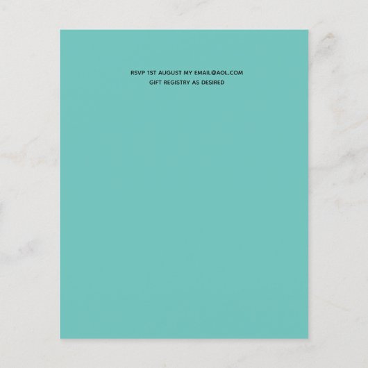 自然ラバ結婚ーズForal Greenery素朴 Boho (裏面)